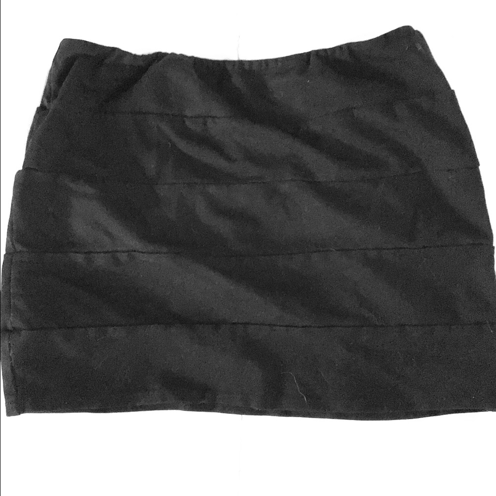 Black mini skirt
